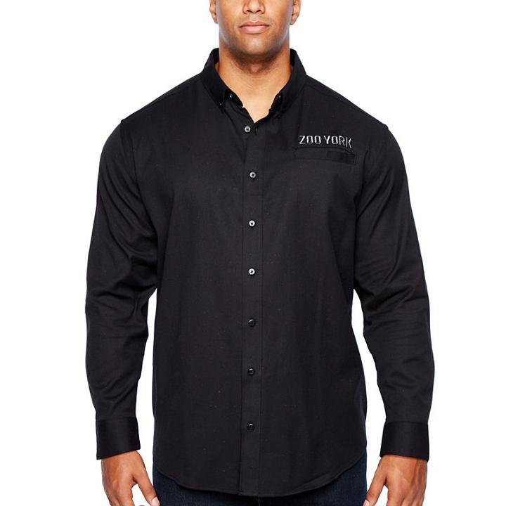Zoo York Long Sleeve Button-front Shirt-big And Tall