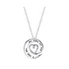 Sterling Silver Love You To The Moon And Back Swirl Pendant Necklace
