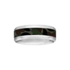 Mens 8mm Comfort Fit Stainless Steel Camouflage Wedding Band