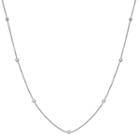 Diamonart Womens 36 Inch 3 1/4 Ct. T.w. Cubic Zirconia Sterling Silver Link Necklace