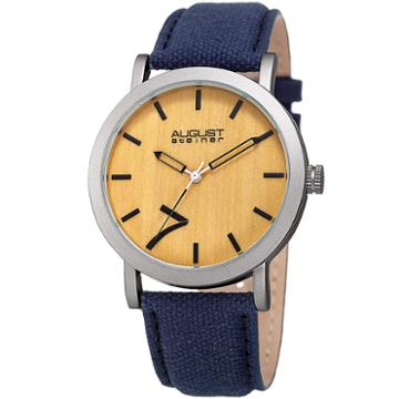 August Steiner Mens Blue Strap Watch-as-8238bu