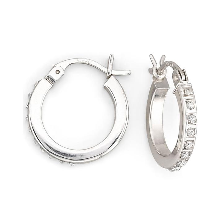 Diamond Fascination&trade; 16.5mm Hoop Earrings