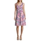 Black Label By Evan-picone Sleeveless Paisley Fit & Flare Dress