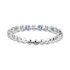 Personally Stackable Genuine Blue Topaz & Diamond-accent Eternity Ring
