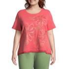 Alfred Dunner Parrot Cay Floral Tee - Plus