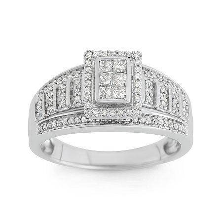 1/2 Ct. T.w. Diamond 10k White Gold Multi-top Bridal Ring