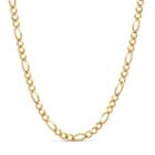 Made In Italy 18k Gold Over Silver Solid Figaro 24 Inch Chain Necklace