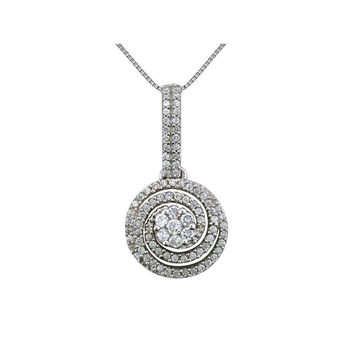Diamond Blossom Womens 1/4 Ct. T.w. White Diamond 10k Gold Pendant Necklace