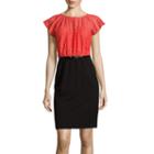 Byer Cap-sleeve Lace Sheath Dress