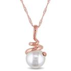 Cultured Freshwater Pearl 14k Rose Gold Pendant Necklace