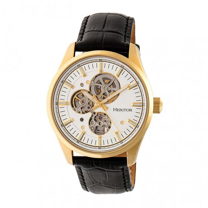 Heritor Unisex Black Strap Watch-herhr6505