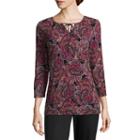Liz Claiborne Tie Front Top-talls