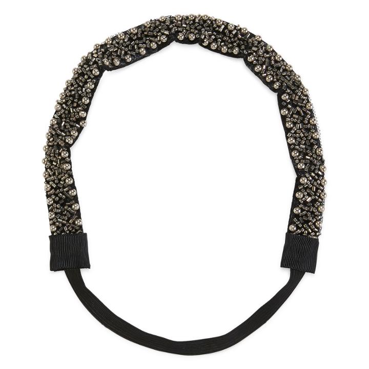 Mixit&trade; Fishnet Ribbon Simulated Pearl Headband