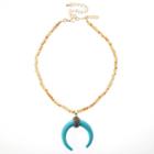 Natasha Accessories Womens Blue Crystal Choker Necklace