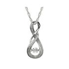 Love In Motion&trade; 1/10 Ct. T.w. Diamond Sterling Silver Pendant Necklace