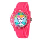 Disney Tinker Bell Womens Pink Strap Watch-wds000064
