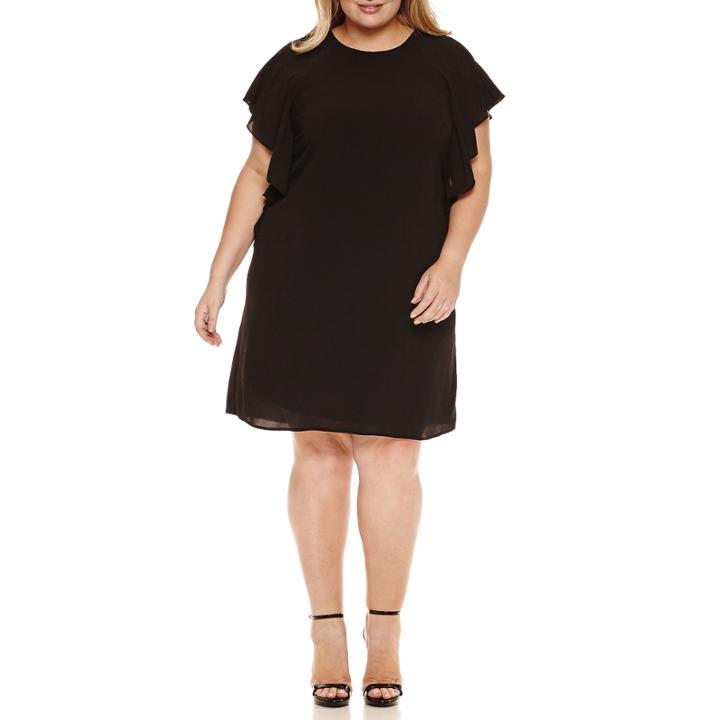 Worthington Short Sleeve Shift Dress-plus