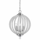 Wooten Heights 19.5 Inch Tall Glass Pendant In Chrome Glass Finish