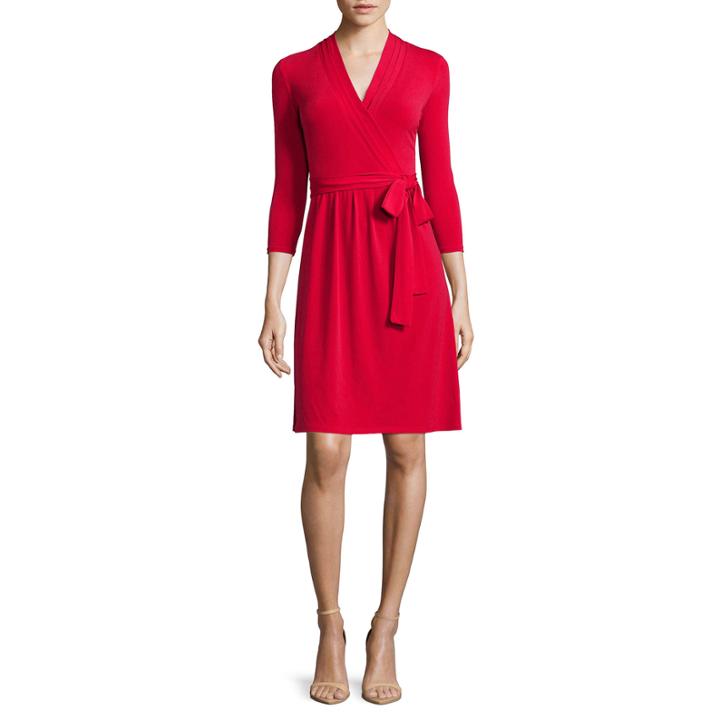 Liz Claiborne 3/4-sleeve Wrap Dress - Petite