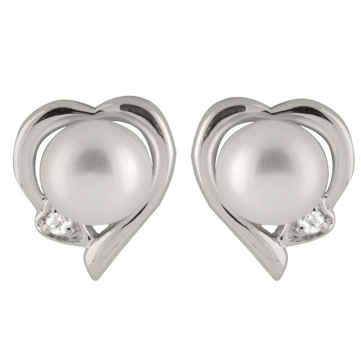 Splendid Pearls Pearl Sterling Silver Stud Earrings