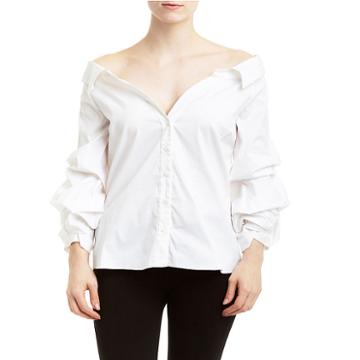 Romeo And Juliet Couture Gathered Sleeve Shirt