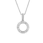 Womens 1/8 Ct. T.w. Genuine White Diamond 10k Gold Pendant Necklace
