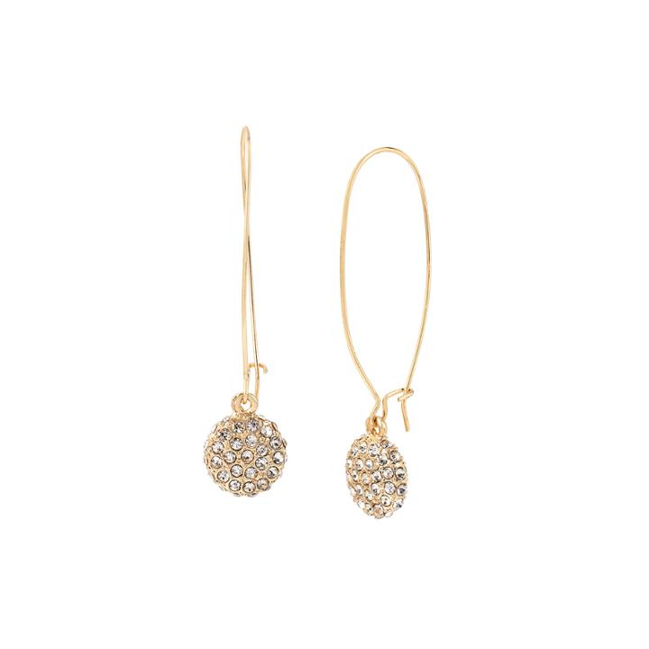 Worthington Gold-tone Crystal Pave Earrings