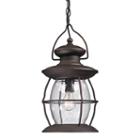 Village Lantern 1-light Outdoor Pendant In Weathered Charcoal