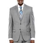 Collection By Michael Strahan Gray Windowpane Suit Jacket - Classic Fit