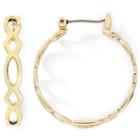 Monet Gold-tone Medium Woven Hoop Earrings