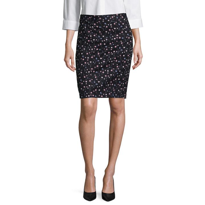 Liz Claiborne Pique Pencil Skirt - Tall 23.5