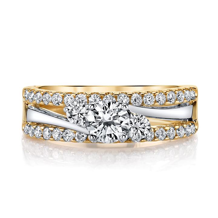Sirena Womens 1 Ct. T.w. Genuine Diamond White Engagement Ring