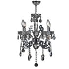 Kronos Collection 4 Light Chrome Finish And Crystal Chandelier