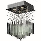 Torrent Collection 4 Light 12 Chrome Finish And Clear Crystal Square Flush Mount Ceiling Light