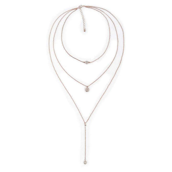 Arizona Womens 28 Inch Clear Link Necklace