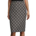 Black Label By Evan-picone Circle Geo-print Pencil Skirt