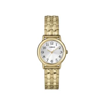 Carriage By Timex Womens Gold-tone Stainless Steel Expansion Bracelet Watch C3c7459j