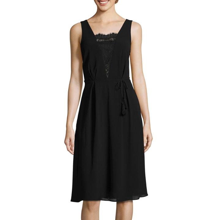 Bisou Bisou Sleeveless Crepe Midi A-line Dress