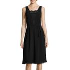 Bisou Bisou Sleeveless Crepe Midi A-line Dress