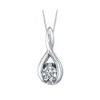 Sirena 1/5 Ct. Diamond Solitaire 14k White Gold Pendant Necklace