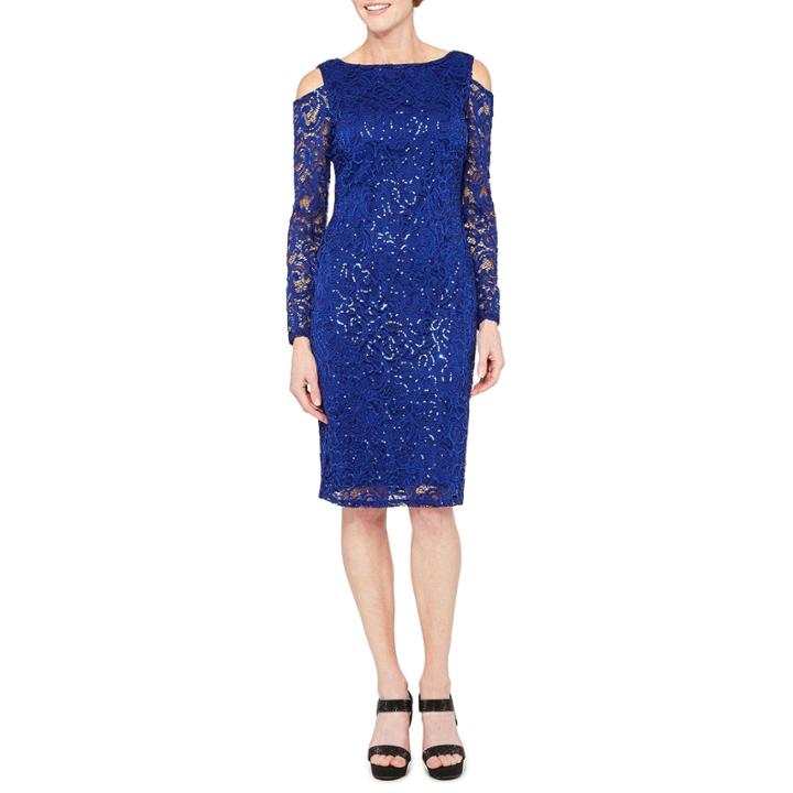Blu Sage Long Sleeve Party Dress