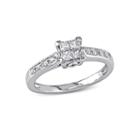 Womens 1/4 Ct. T.w. Princess White Diamond 10k Gold Engagement Ring