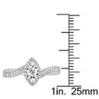 Womens 1/4 Ct. T.w. Genuine Round White Diamond Sterling Silver Engagement Ring