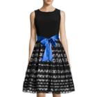 R & K Originals Sleeveless Belted Fit-and-flare Dress