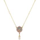 1928 Symbols Of Faith Religious Jewelry Womens Round Pendant Necklace