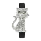 Geneva Platinum Womens Silver Tone Strap Watch-7721