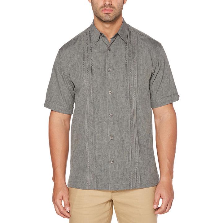 Cubavera Short Sleeve Panel Button-front Shirt