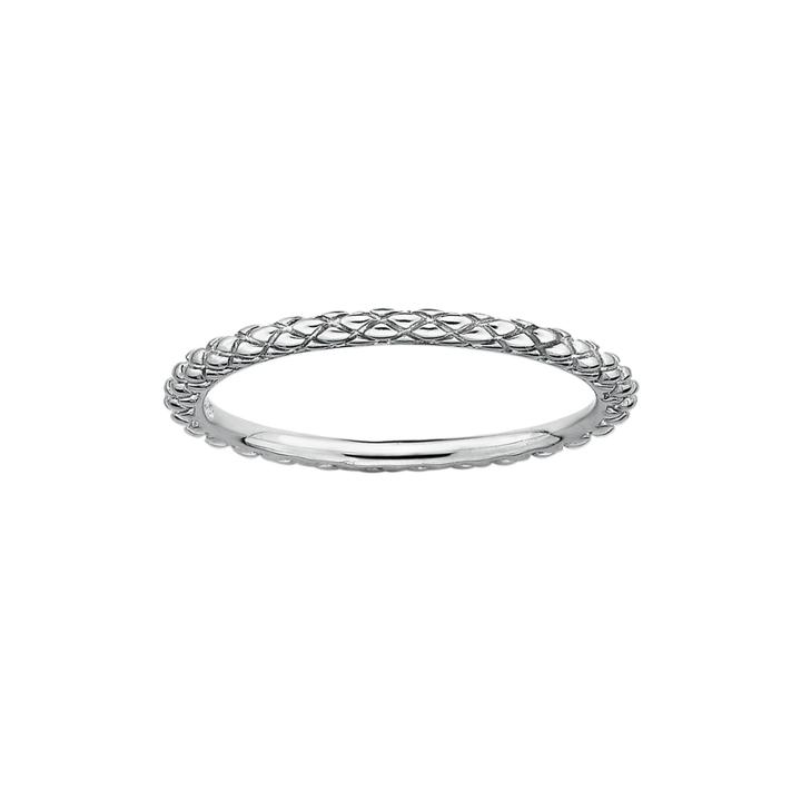 Personally Stackable Sterling Silver Stackable 1.5mm Criss-cross Ring