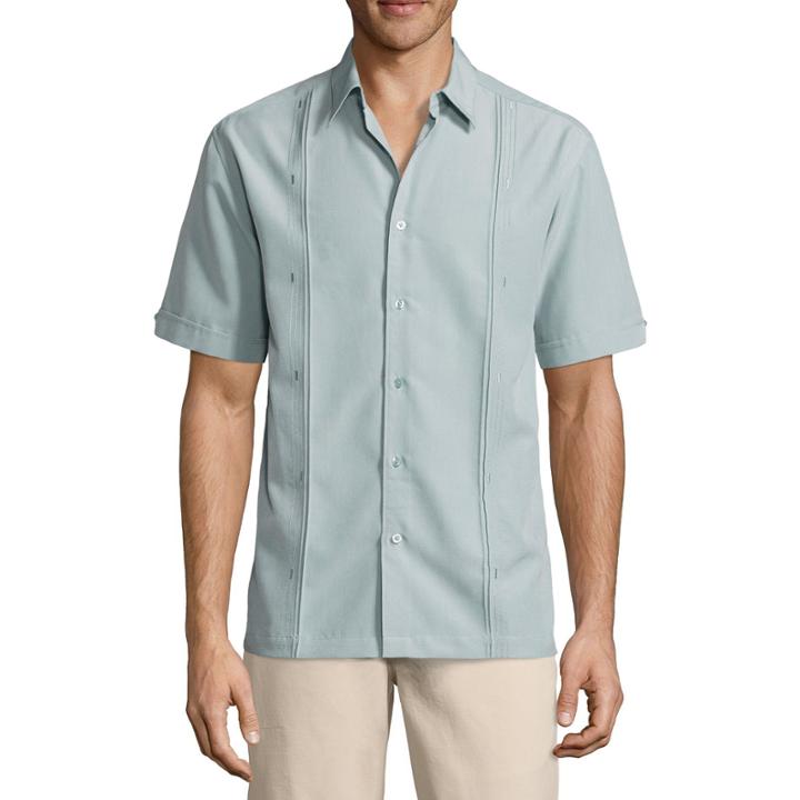 Havanera Short Sleeve Ombre Button-front Shirt