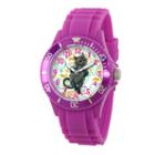 Disney Womens Alice In Wonderland Purple Cheshire Cat Plastic Strap Watch